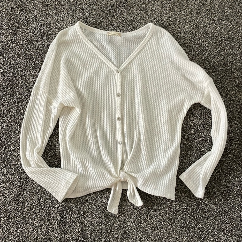 Off-white button up sweater from altered state